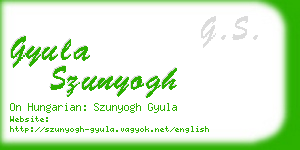 gyula szunyogh business card